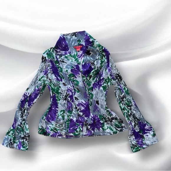 Floral Women's Top‎ in Purple and Green - Picture 1 of 5